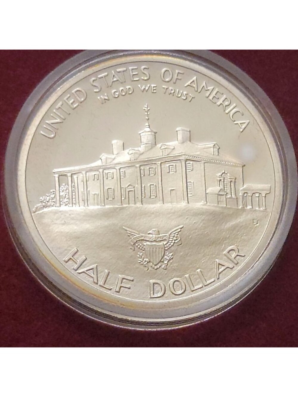 1982 Washington Commemorative Silver Half Dollar Coin Proof - Picture 7 of 8